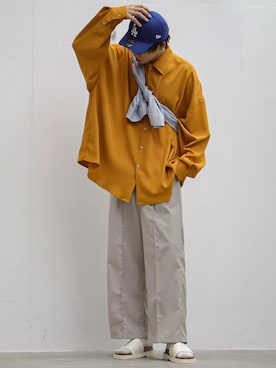 「shiki tokyo（シキトウキョウ）のアイテム（アクセサリー）」を使った、にっしーさん（メンズ・180cm）の春コーディネート