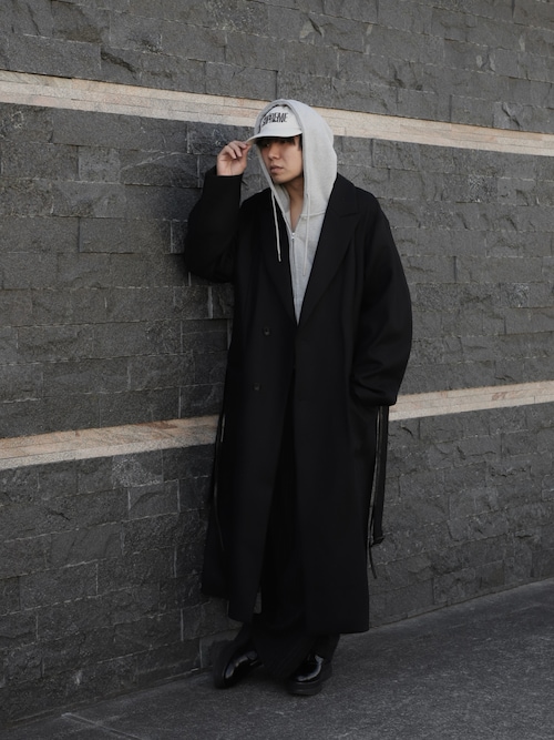 Flannel two tuck wide striped slacks / フランネル2タックワイド