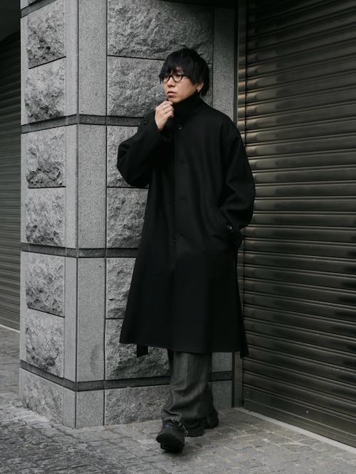 Super140s マルチウェイ メルトンオーバーサイズスタンドコート