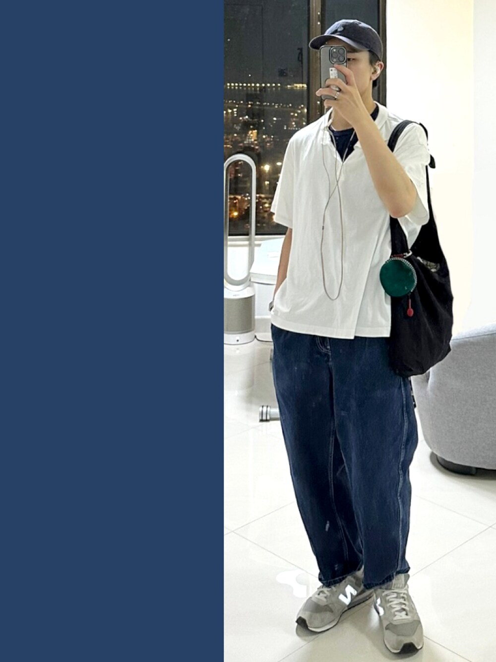 「今日のコーデ、春、オトナカジュアル」｜「NEW BALANCEのCM996（スニーカー、グレー系）」を使った、J___collectさん（メンズ・172cm）の春コーディネートの1枚目の写真
