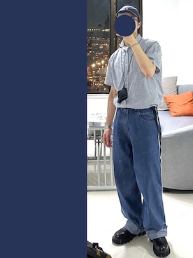 「Carhartt WIP（カーハートダブリューアイピー）のアイテム（キャップ）」を使った、J___collectさん（メンズ・172cm）の夏コーディネート