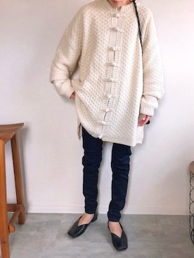 「チャイナニット」｜megmonさん（レディース・152cm）の冬コーディネート