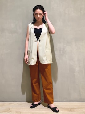 「LAROUTE」｜RUKAさん（レディース・160cm）の春コーディネート