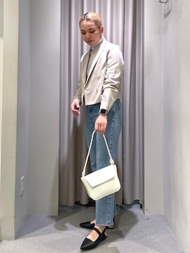 「upper hights」｜「アイテム（ジャケット/アウター）」を使った、RUKAさん（レディース・160cm）の春コーディネート