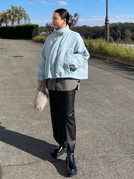 「アイテム（トートバッグ）」を使った、RUKAさん（レディース・160cm・20代）の秋コーディネート