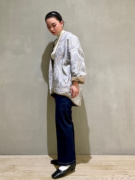 「NOMINE（ノミネ）のアイテム（ブルゾン）」を使った、RUKAさん（レディース・160cm）の冬コーディネート