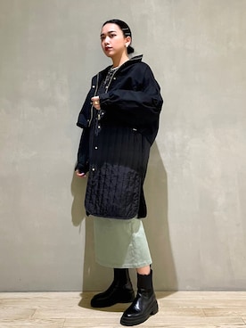 「LAROUTE」｜RUKAさん（レディース・160cm）の冬コーディネート