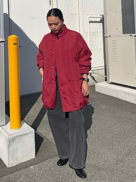 「アイテム（ダウンジャケット/コート）」を使った、RUKAさん（レディース・160cm・20代）の秋コーディネート