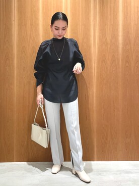 「Rouge vif（ルージュヴィフ）のタイブラウス（シャツ/ブラウス）」を使った、RUKAさん（レディース・160cm）の夏コーディネート