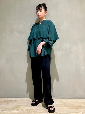 「LAROUTE」｜RUKAさん（レディース・160cm）の夏コーディネート
