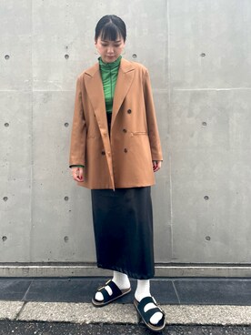 「NOMINE（ノミネ）のアイテム（テーラードジャケット）」を使った、RUKAさん（レディース・160cm）の秋コーディネート