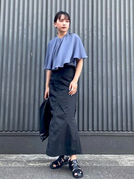 「LAROUTE」｜RUKAさん（レディース・160cm）の夏コーディネート