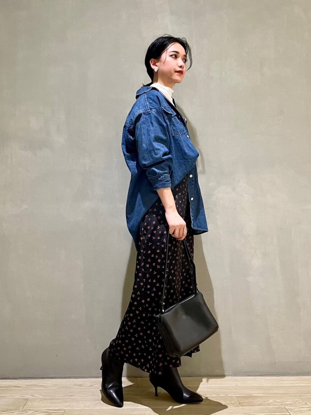Rouge vif 小花プリントスリットスカート 1632799357.jpg