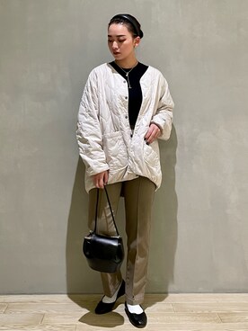 「ノミネ」｜「アイテム（ブルゾン）」を使った、RUKAさん（レディース・160cm）の冬コーディネート