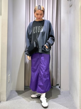 「Rougevif」｜「アイテム（スウェット）」を使った、RUKAさん（レディース・160cm）の秋コーディネート