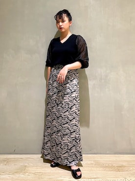 「LAROUTE」｜RUKAさん（レディース・160cm）の夏コーディネート