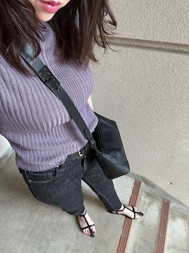 「リブニット」｜「アイテム（アナログ腕時計）」を使った、jmsn_cさん（レディース・163cm）の夏コーディネート