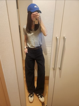 「アイテム（帽子）」を使った、ari。さん（レディース・161cm）の秋コーディネート