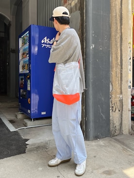 「WHIMSIC（ウィムジック）のアイテム（キャップ）」を使った、Usa  Kentoさん（メンズ・180cm）の夏コーディネート