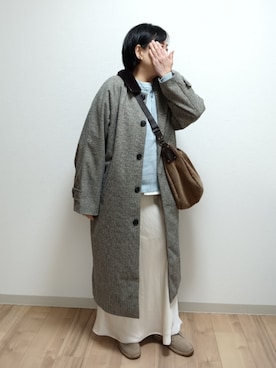 「GU（ジーユー）のアイテム（アクセサリー）」を使った、mochaさん（レディース・155cm）の冬コーディネート