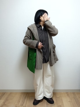 「アイテム（イヤリング）」を使った、mochaさん（レディース・155cm）の秋コーディネート