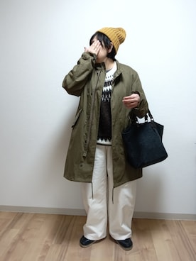 「TAMPICO（タンピコ）のアイテム」を使った、mochaさん（レディース・155cm）の冬コーディネート