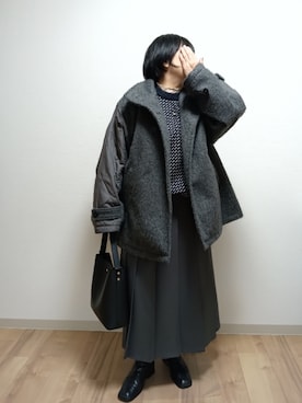 「GU（ジーユー）のアイテム（アクセサリー）」を使った、mochaさん（レディース・155cm）の冬コーディネート