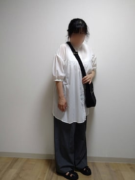 「gu」｜mochaさん（レディース・155cm）の秋コーディネート