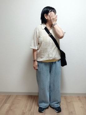 「studio CLIP（スタディオクリップ）のアイテム」を使った、mochaさん（レディース・155cm）の夏コーディネート