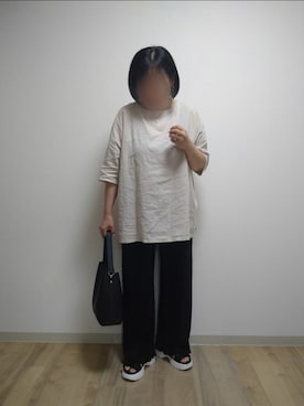「アツいコーデ全部見せ」｜「アイテム（チュニック）」を使った、mochaさん（レディース・155cm）の夏コーディネート