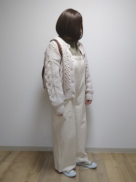 「ウィッグ」｜「アイテム（オールインワン・サロペット）」を使った、mochaさん（レディース・155cm）の冬コーディネート