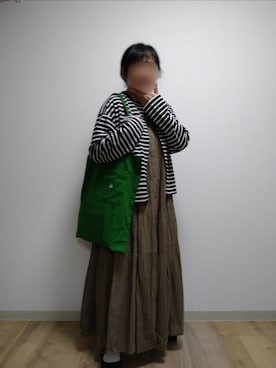 「Libra Cue（リブラ キュー）のアイテム（ワンピース/ドレス）」を使った、mochaさん（レディース・155cm）の秋コーディネート
