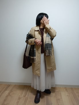 「coen（コーエン）のアイテム」を使った、mochaさん（レディース・155cm）の秋コーディネート