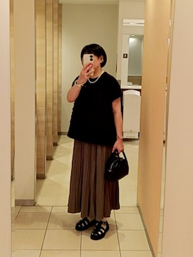 「アイテム（ボストンバッグ）」を使った、mochaさん（レディース・155cm）の秋コーディネート