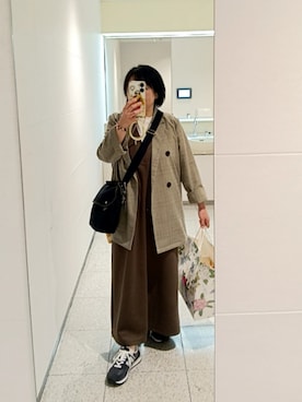 「アイテム（ジャケット/アウター）」を使った、mochaさん（レディース・155cm）の春コーディネート