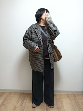 「DAISO（DAISO）のアイテム」を使った、mochaさん（レディース・155cm）の冬コーディネート