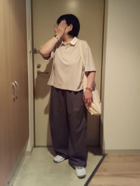 「STEPS（ステップス）のMELROSE AND MORGAN / メルローズアンドモーガン トートバッグ　エコバッグ（トートバッグ）」を使った、mochaさん（レディース・155cm）の夏コーディネート