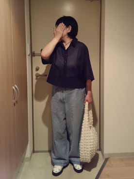 「アイテム（イヤリング）」を使った、mochaさん（レディース・155cm）の夏コーディネート
