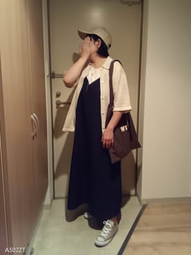 「アイテム（レッグウェア）」を使った、mochaさん（レディース・155cm）の秋コーディネート