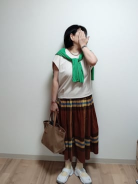「BEAMS BOY（ビームスボーイ）のアイテム」を使った、mochaさん（レディース・155cm）の夏コーディネート