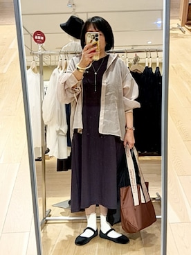 「GU（ジーユー）のアイテム（アクセサリー）」を使った、mochaさん（レディース・155cm）の夏コーディネート