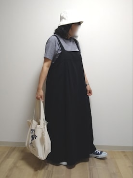 「HOLLYWOOD RANCH MARKET（ハリウッドランチマーケット）のアイテム（トートバッグ）」を使った、mochaさん（レディース・155cm）の秋コーディネート