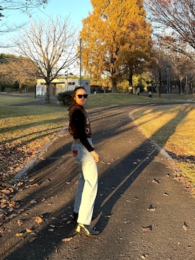 「X-girl（エックスガール）のアイテム」を使った、みさきさん（レディース・163cm）の秋コーディネート