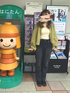 「archives（アルシーヴ）のアイテム（パンツ）」を使った、ユさん（レディース・153cm）の秋コーディネート