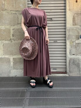 「B'2nd（ビーセカンド）のアイテム（ワンピース/ドレス）」を使った、T.yukikoさん（レディース・156cm）の夏コーディネート
