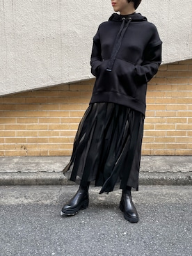 「B'2nd（ビーセカンド）のアイテム（ブーツ）」を使った、T.yukikoさん（レディース・156cm）の冬コーディネート