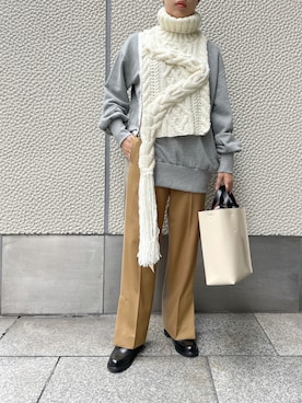 「THE KEIJI（ザ ケイジ）のアイテム」を使った、T.yukikoさん（レディース・156cm）の秋コーディネート