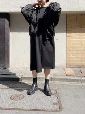 「B'2nd（ビーセカンド）のアイテム（ブーツ）」を使った、T.yukikoさん（レディース・156cm）の春コーディネート
