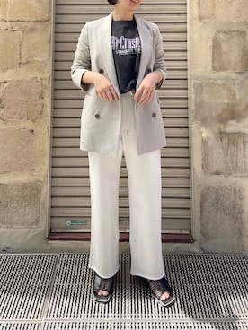 「B2nd」｜「アイテム（スウェットパンツ）」を使った、T.yukikoさん（レディース・156cm）の春コーディネート