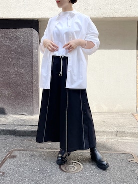 「B'2nd（ビーセカンド）のアイテム（ブーツ）」を使った、T.yukikoさん（レディース・156cm）の春コーディネート